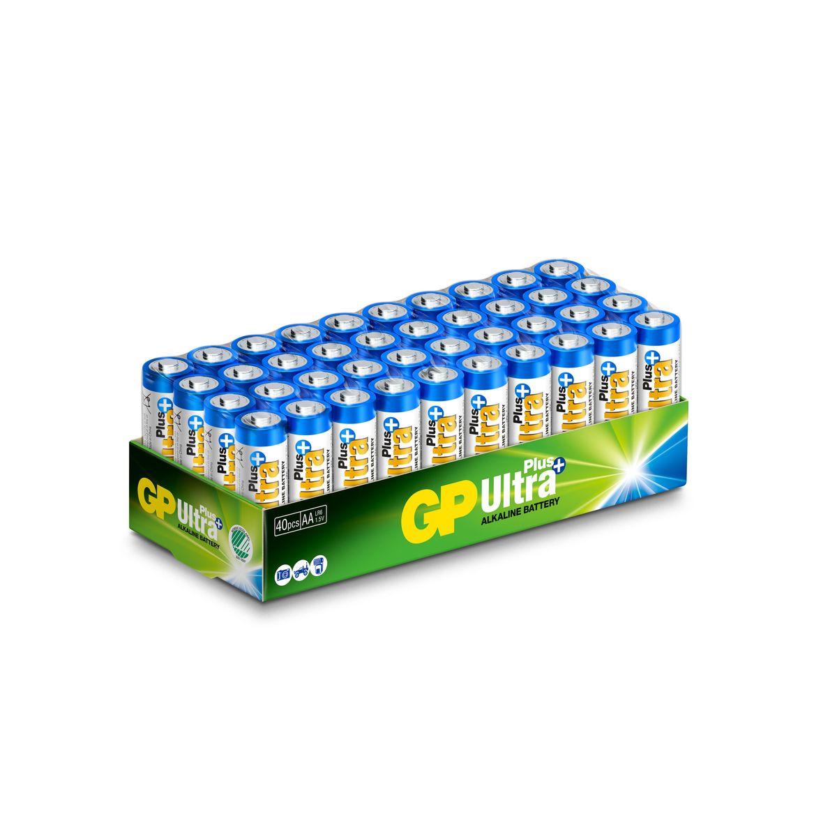 Batteri GP AA (LR6) Ultra+alkaline 1,5V 40 stk