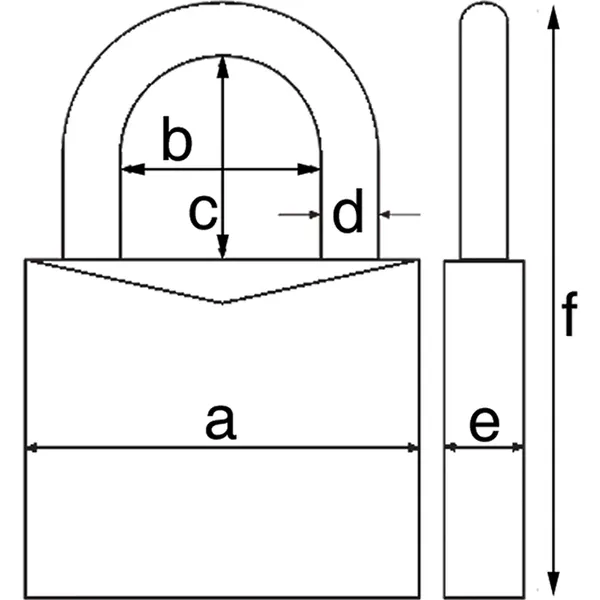 Hovedbilde Kodehengelås 144/30 m/3 kodehjul
