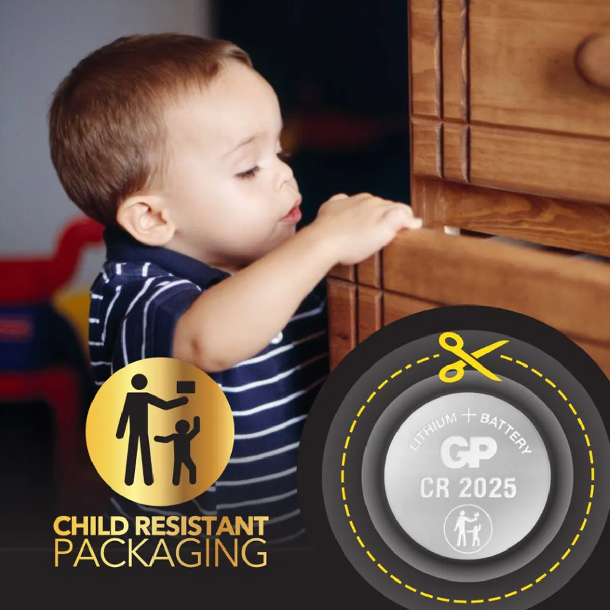 Batteri lithium GP CR2025 3,0V 1stk