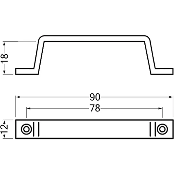 Hovedbilde Håndtak 4200-01 90mm aluminium sølv